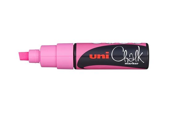 Obrázek z Popisovač křídový UNI Chalk Marker PWE-8K - fluo růžová