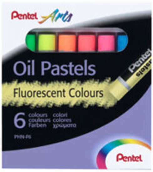 Obrázek z Olejové pastely Pentel - 6 barev / fluorescenční