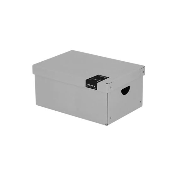 Obrázek z Krabice úložná lamino PASTELINI - šedá / 35,5 x 24 x 16 cm