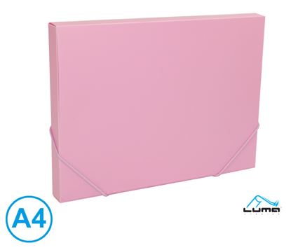 Obrázek Box na spisy s gumou A4 - pastelová fialová