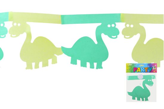 Obrázek z Girlanda papírová 3 m / dinosaurus