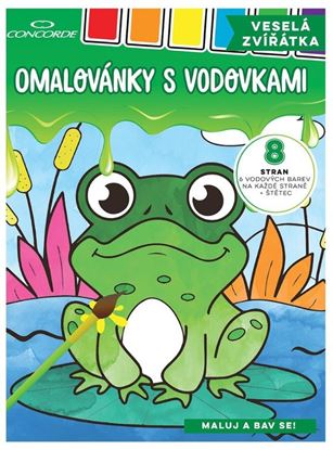 Obrázek Omalovánky s vodovkami CONCORDE - Veselá zvířátka