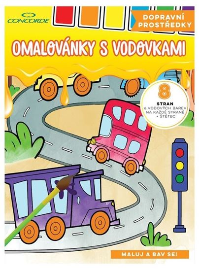 Obrázek z Omalovánky s vodovkami CONCORDE - Dopravní prostředky