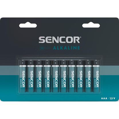 Obrázek Baterie Sencor alkalické - baterie mikrotužková AAA / 10 ks