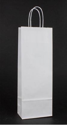Obrázek Taška na láhev papírová - bílá