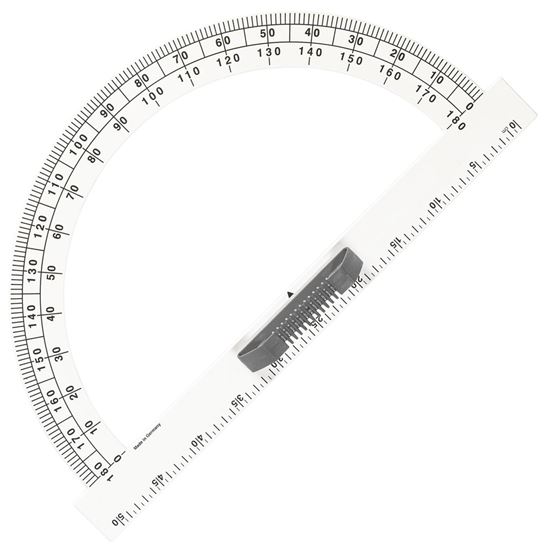 Obrázek z Magnetický úhloměr na tabuli WISSNER  - 180° 50cm / bílá