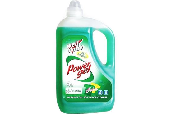 Obrázek z Well done Power prací gel barevné prádlo - 4 l / 67 dávek