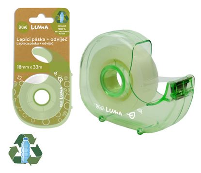 Obrázek Lepicí páska s odvíječem ECO LUMA - 18 mm x 33 m