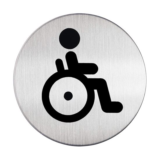 Obrázek z Piktrogram nerez Durable - WC vozíčkáři / Ø 83 mm
