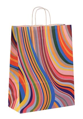 Obrázek Taška papírová kroucené ucho - 70. léta / 320 x 140 x 420 mm