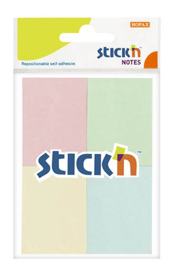 Obrázek z Samolepicí bločky Stick´n by Hopax - 38 x 51 mm / 4 x 50 lístků / pastelové barvy