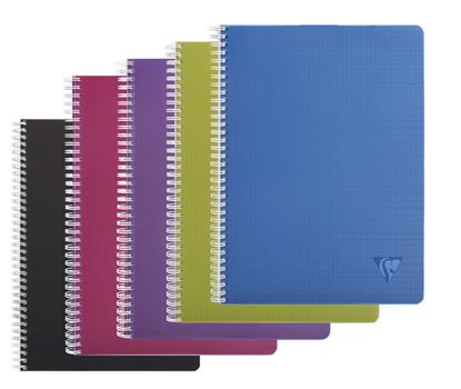 Obrázek Blok kroužkový Clairefontaine Linicolor intesive A4 - čtvereček / 90 listů / mix barev