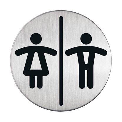 Obrázek Piktrogram nerez Durable - WC Piktrogram nerez Durable - WC dámy a páni / Ø 83 mm