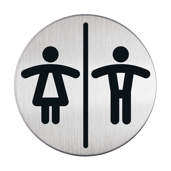 Obrázek z Piktrogram nerez Durable - WC Piktrogram nerez Durable - WC dámy a páni / Ø 83 mm