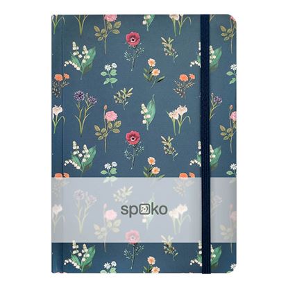 Obrázek Kniha záznamní SPOKO - A5 / linka / Flowers II