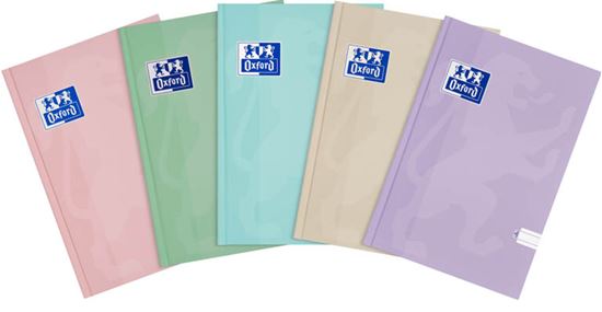Obrázek z Kniha záznamní lepená Oxford Touch pastel mix - A5 / linka / 96 linka