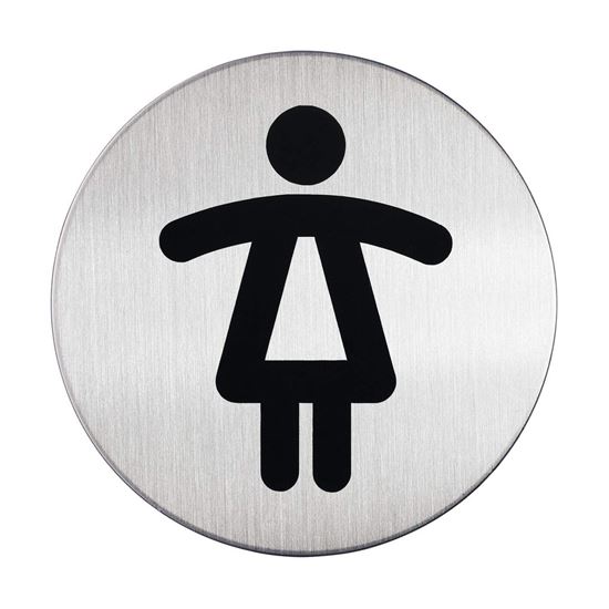 Obrázek z Piktrogram nerez Durable - WC dámy / Ø 83 mm