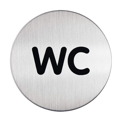 Obrázek Piktrogram nerez Durable - WC / Ø 83 mm