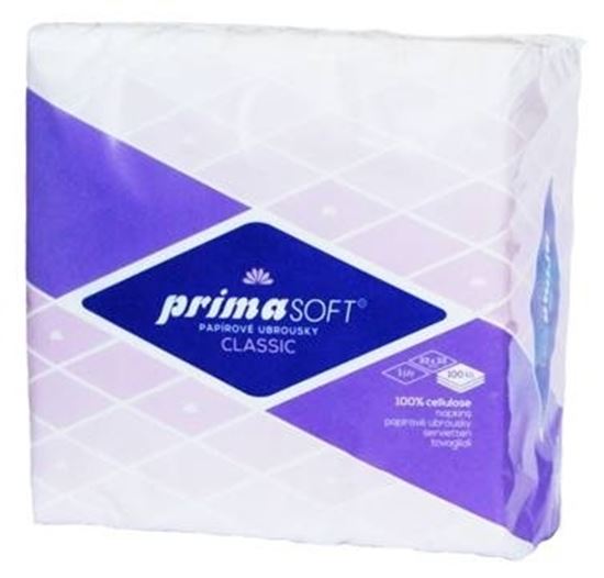 Obrázek z Ubrousky PrimaSOFT classic - 1-vrstvé / 33 × 33 cm / 100 ks