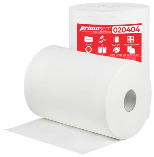 Obrázek z Papírové ručníky v rolích PrimaSOFT ROLL AUTOMATIC - 2 vrstvé / 150 m