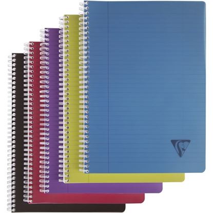 Obrázek Blok kroužkový Clairefontaine Linicolor intesive A4 - linka / 90 listů / mix barev