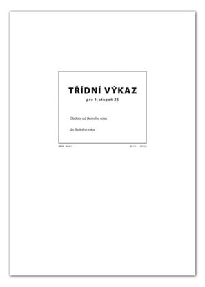 Obrázek Třídní výkaz pro 1. stupeň A4 / 12 stran