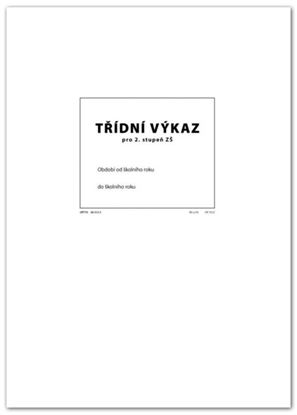 Obrázek Třídní výkaz pro 2. stupeň A4 / 16 stran