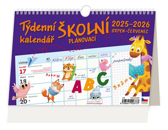 Obrázek z Kalendáře stolní Plánoací školní týdenní / S38