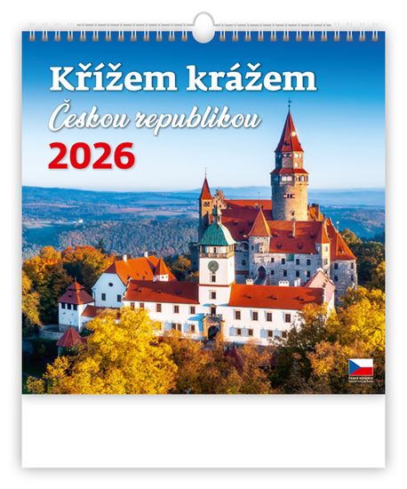 Obrázek z Kalendář nástěnný Křížem krážem ČR / N173