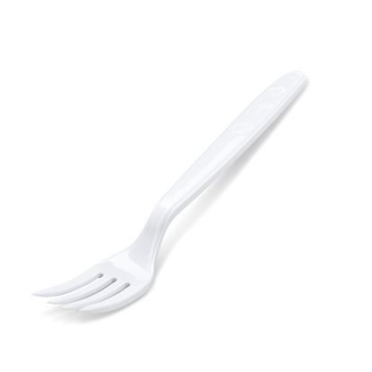 Obrázek Vidlička plastová 18,5 cm - bílá / 50 ks