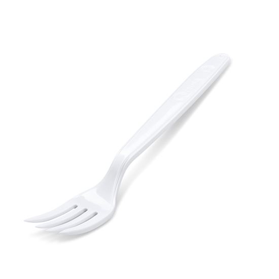Obrázek z Vidlička plastová 18,5 cm - bílá / 50 ks