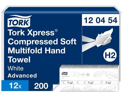 Obrázek Tork papírové ručníky skládané 120454 H2 XPress - Z-Z bílé 12 x 200 ks