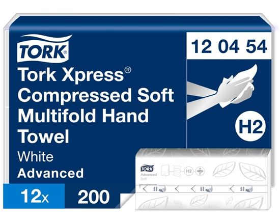 Obrázek z Tork papírové ručníky skládané 120454 H2 XPress - Z-Z bílé 12 x 200 ks