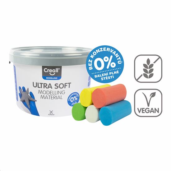 Obrázek z Modelovací hmota Creall Ultra soft - 5 x 220 g / mix barev