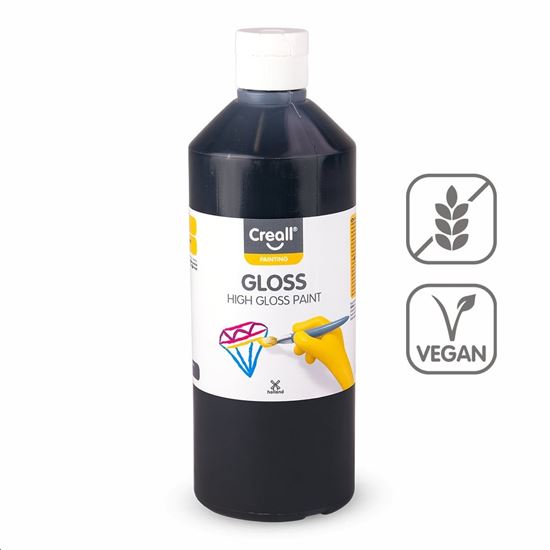Obrázek z Barva s vysokým leskem Creall Gloss - 500 ml / černá