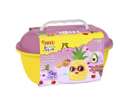 Obrázek Plastelína JOVI PLAY&FUN kufřík - Sweet / 50 ks