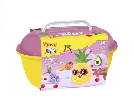 Obrázek z Plastelína JOVI PLAY&FUN kufřík - Sweet / 50 ks