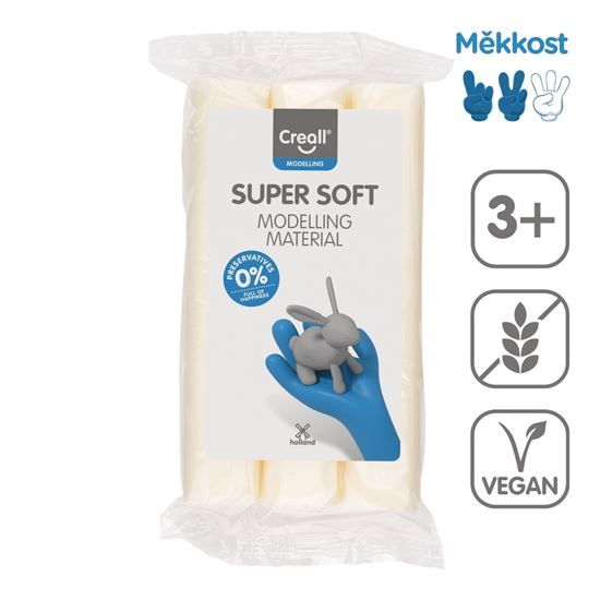 Obrázek z Modelovací hmota Creall Super soft - 500 g / bílá