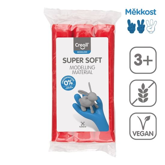Obrázek z Modelovací hmota Creall Super soft - 500 g / červená