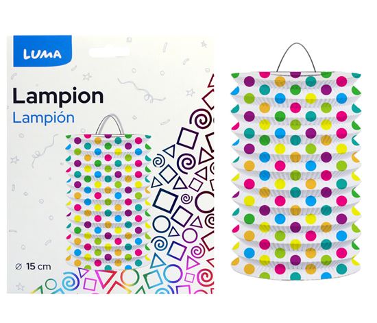 Obrázek z Lampion roztahovací 15 cm - puntík