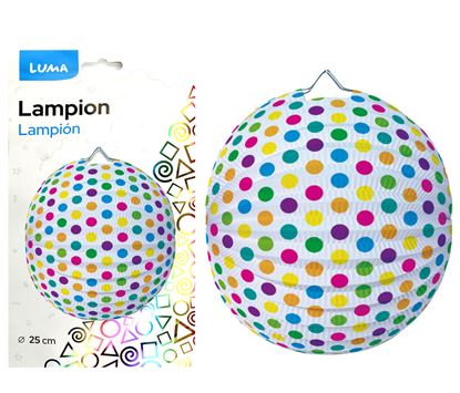 Obrázek Lampion kulatý 25 cm - puntík