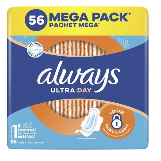 Obrázek z Always Ultra Day Normal dámské vložky - 56 ks
