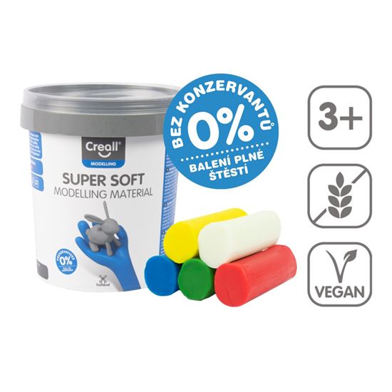 Obrázek z Modelovací hmota Creall Super soft - 450 g / mix barev