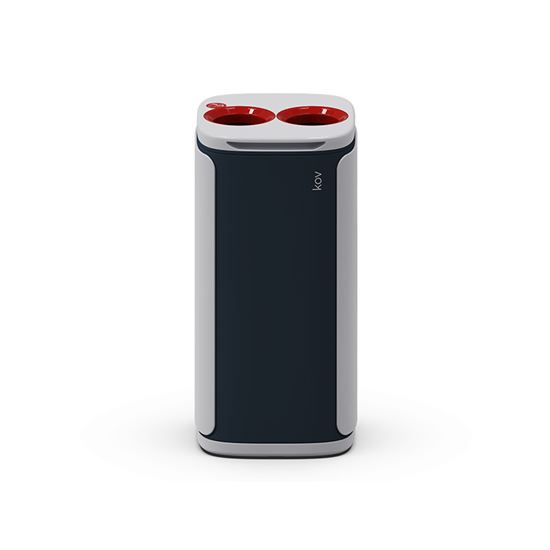 Obrázek z Odpadkový koš KOBRA WASTEE na kov - 60 L / červená