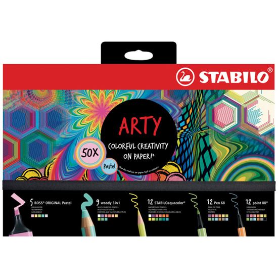 Obrázek z Kreativní sada Pastel STABILO® ARTY - 50 ks