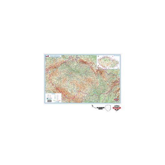 Obrázek z Pracovní podložky dekorované - jednostranná / mapa Česká republika