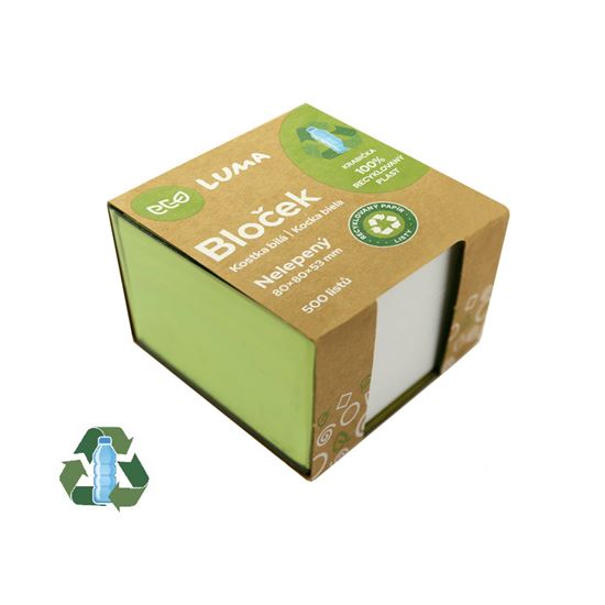 Obrázek z Záznamní kostka ECO Luma - 8 x 8 x 5 cm / nelepené
