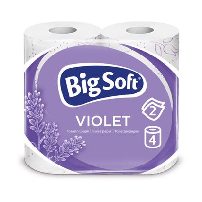Obrázek Papír toaletní Big Soft Violet - dvouvstvý / bílá