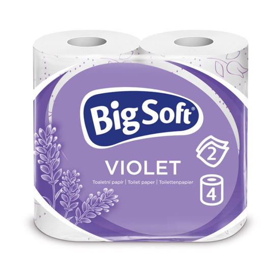 Obrázek z Papír toaletní Big Soft Violet - dvouvstvý / bílá