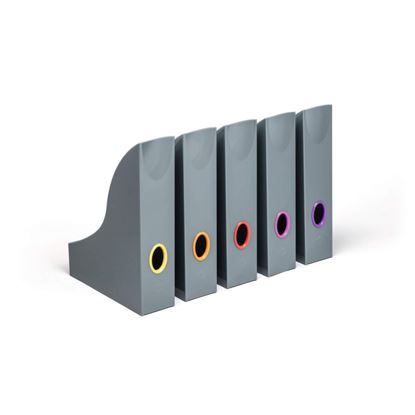 Obrázek Stojan na časopisy Varicolor Magazine set - šedo-barevný / 5 stojanů